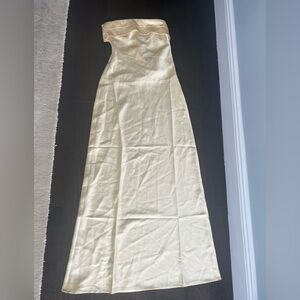 Light Yellow Satin Gown